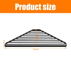 Dish Drainer Roll Up Drainer Sink Corner Triangle Corner Sink Draining Board Cast Iron One Piece Dish Drainer Robust and Durable Suitable for the Kitchen, Black