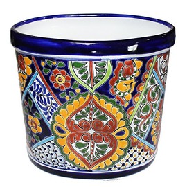 Tierra Fina Talavera Waste Basket - 9.50" Tall