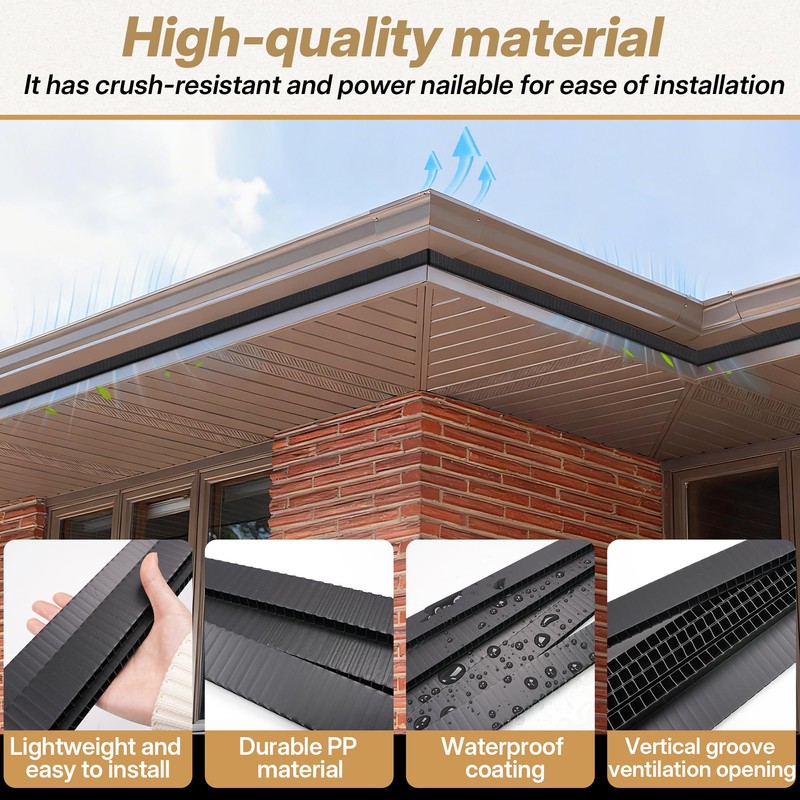 SFNSM 30pcs Continuous Soffit Vents Exterior Under Eave - 39.5"