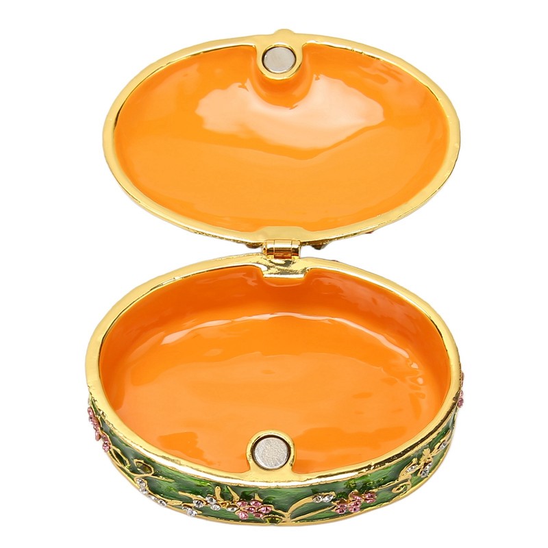 Hand Painted Flower Trinket Box Classic Realistic Detail Hinged Jewelry