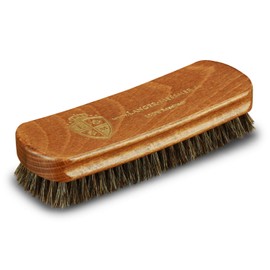 Langer & Messmer Shoe Brush Made of Short Horsehair for Removing Dust - The Dust Brush for Professional Shoe Care - Dusting Brush in Shoemaker Quality