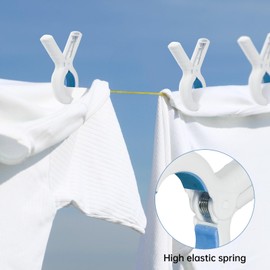 Axinost Pack of 6 Clothes Pegs, Towel Clips, Large Towel Clips for Beach Loungers, 13.5 cm x 10.2 cm (5.31 x 4.02 inches), Beach Towel Clips, Beach Towel Clips (Blue)