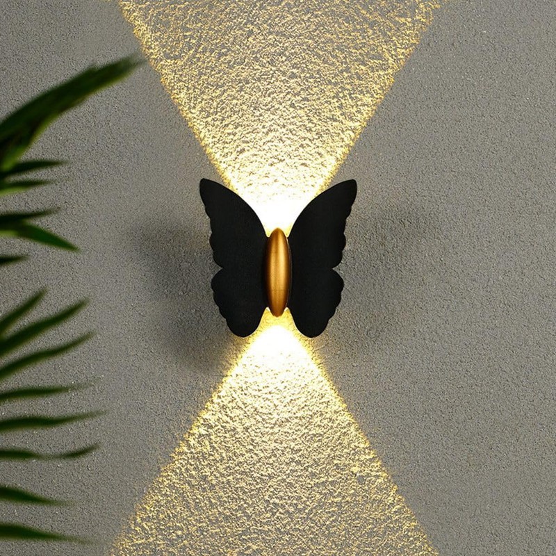 Aswalling Outdoor Waterproof Wall Lamp, Butterfly Washing Wall Lamp, Minimalist