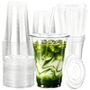 Artpreti 25 Pack 16 oz Clear Plastic Cups with Lids