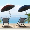 UPF 50+ Beach Umbrella with Adjustable Universal Clamp