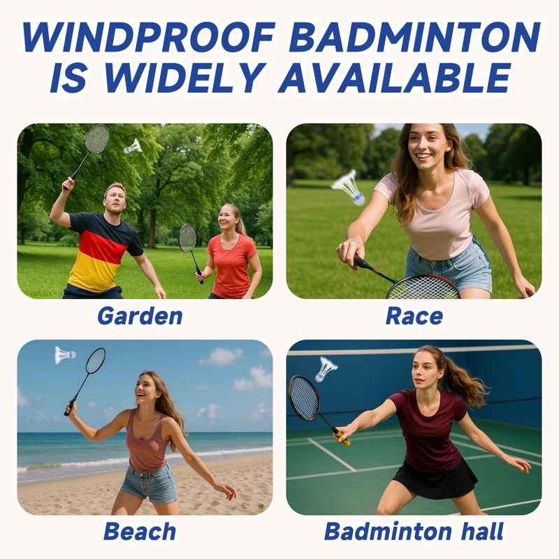 ZPSCXQ Shuttlecocks Badminton, 12 Pack White Wind-Resistant Shuttlecocks for Outdoor