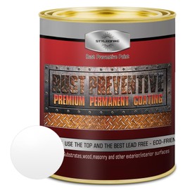 Water-based metallic paint, Anti-Rust Paint, White 32 Fl Oz, Metal Primer & Preventive Coating, Rust Preventive Coating, Stop Rust and Corrosion Permanently