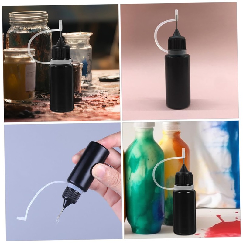OHPHCALL 10pcs Toiletry Travel Bottles Squeezable Dropper Bottles Fine Tip