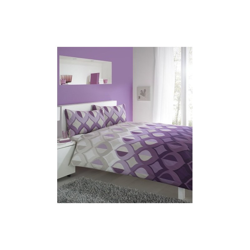 Mason Gray Dreams 'n' Drapes Sansa Single Quilt Set, Aubergine