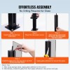Tempered Glass Clamp 37.4 In Height 304 Stainless Steel Right