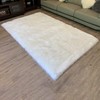 LAMBZY High Pile Super Soft Faux Sheepskin Rug (White, 2'x3')