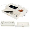 HofferRuffer Valet Jewelry Tray Organizer with Drawer, Faux Leather Storage