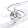 INFUSEU Dragon Necklace Clear Quartz Crystal Jewelry for Men Women