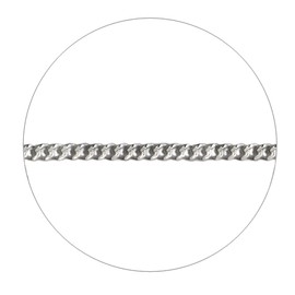 The Jewellery Store London Fine Diamond Cut Curb Chain in 925 Sterling Silver - 24inches or 61cm