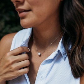 PhD Graduation Gifts for Women, Her, Doctorate Degree Congratulations Grad School Necklace Pearl Sterling Silver