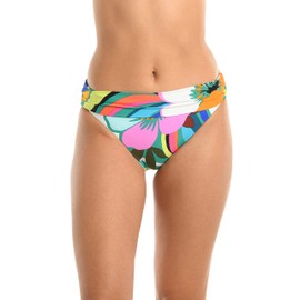La Blanca Women's Banded Hipster Bikini Swimsuit Bottom, Multi//Sun Catcher, 14