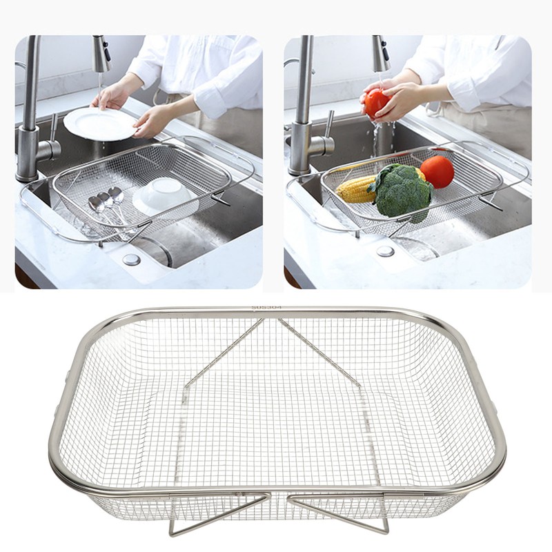 Dish Drying Rack Multipurpose Large Capacity Retractable 304 Stainless Steel