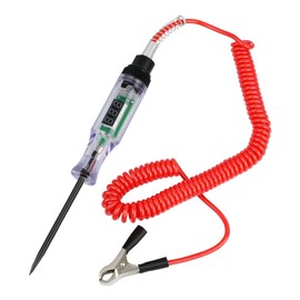 Xastro Test Lamp Car Circuit Test Pen 3-24 V Digital LED Voltage Tester, Current Tester with Test Lamp and Crocodile Clip, for Circuits, Fuses Switches and Lines