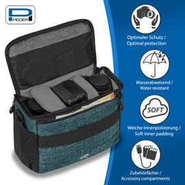 Pedea Fashionable DSLR Camera Bag for SLR Cameras, with Waterproof Rain Cover, Carry Strap and Accessory Compartments