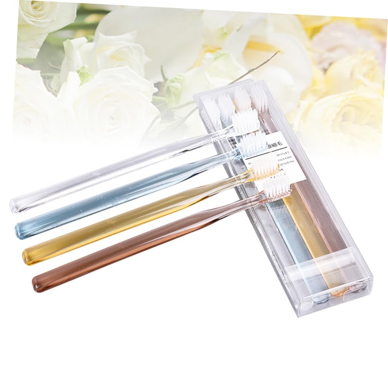 Baluue Ergonomic Soft Bristle Toothbrushes 2-box Set Crystal Appearance Travel