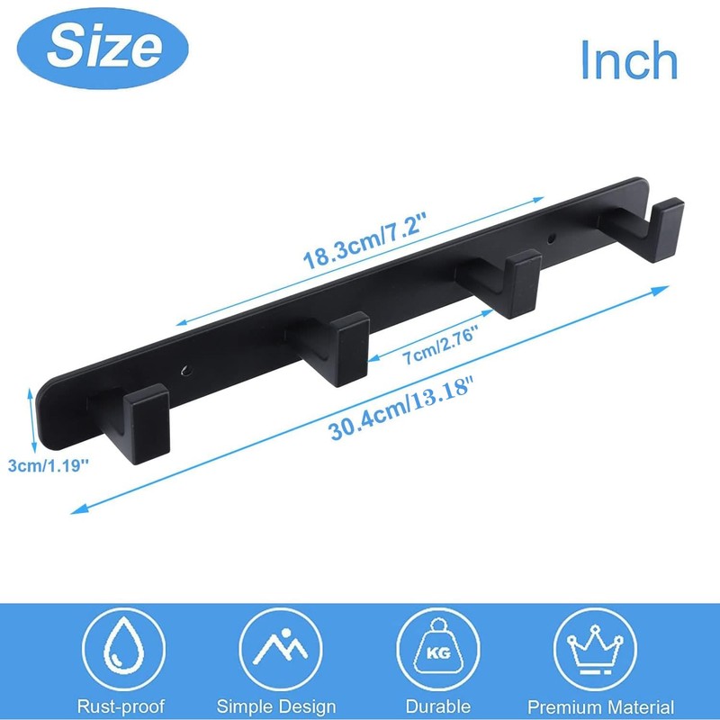 Vanloory Coat Rack, Heavy Duty Stainless Steel 4 Tri Coat