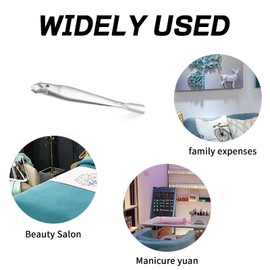 Professional 2-in-1 Mini Cuticle Nipper with Pusher Stainless Steel Nail Cutter and Trimmer for Women Angled Clippers with Pouch Portable Manicure Tool for Precise Cuticles Removal