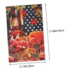 IWOWHERO 2pcs Double-sided Welcome Garden Flag Autumn Thanksgiving Pumpkin Design