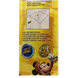 What Kids Want Mickey Roadster Kite 22.5in Tall With Handle Line & Ring