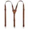 AGDHERSNVX Genuine Leather Suspenders for Men Heavy Duty Western Y