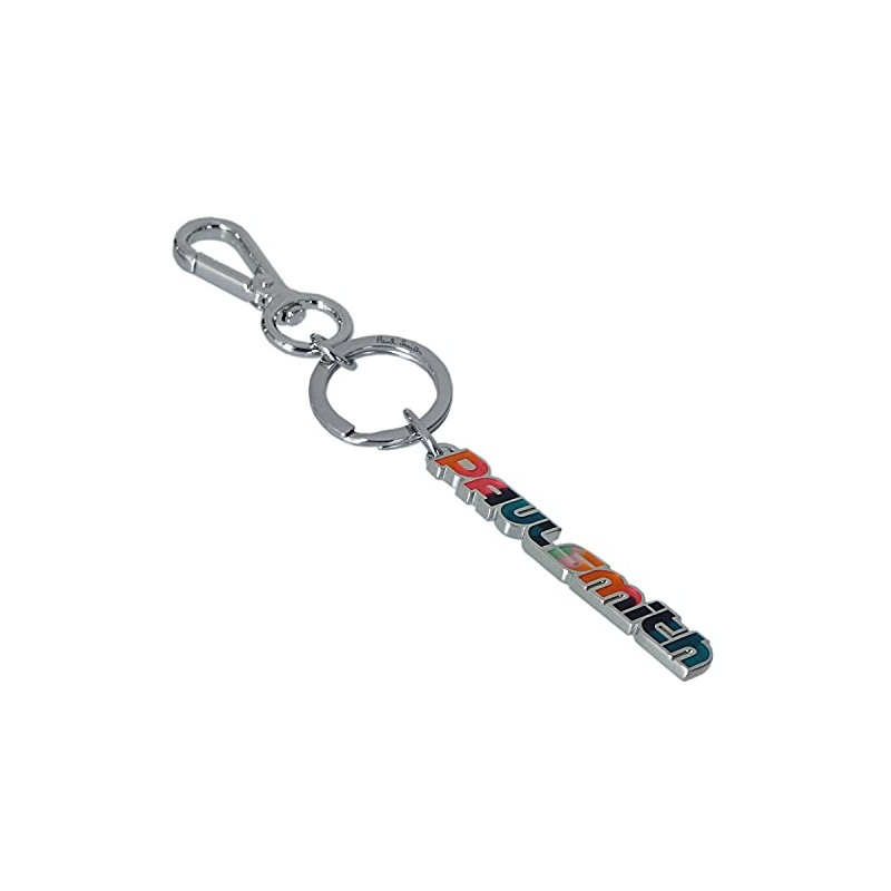 Paul Smith KEYR/GNLOGO 96 Key Ring, Multi-Color, Logo, Silver, Silver