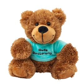 Bear with Green Shirt Get Well Soon 16 cm Teddy Bear