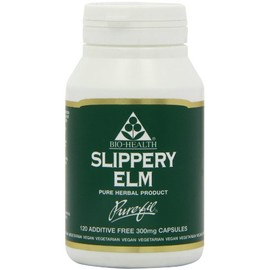 Bio-health Bio-Health Slippery Elm 300mg Pure Powdered Bark Food Supplement for General Health, Soothes Digestive Issues, Coughs and Sore Throats, Additive Free 120 Capsules