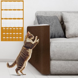 alophoty Cat Scratching Mat Self-Adhesive, 118"x15.8" Trimmable Cat Scratch Furniture Protector, Durable Cat Scratch Pad for Couches, Cat Trees, Walls, Easy to Install for Cat Owners