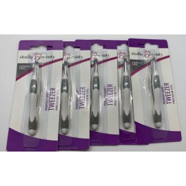 Studio 35 Beauty Perfect Grip Precision Tweezers Brand New (5 Pack)
