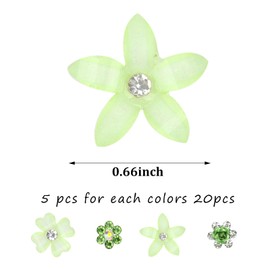 Srotmirw 20pcs Mini Hair Clips for Girls & Women, Small Flower Hair Clips Set- Durable, Non-Slip Cute Hair Accessories for Daily, Party & Fashion Styling