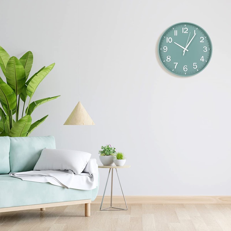HZDHCLH Wall Clock 12 Inch Silent Non Ticking Clock for