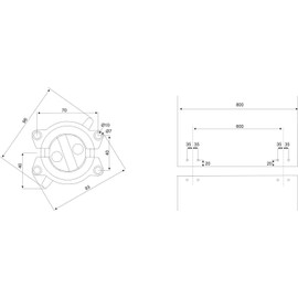 Gedotec TACO K4 Furniture Connector, Metal Table Top Connector Set for Screwing on, Worktop Connector, Galvanised Steel, Clamping Latch for Screwing | Set of 2 - Table Connector Two-Piece for
