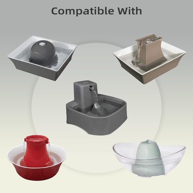 Cat Water Fountain Replacement Filter Housing & Silicone Nozzle Plug