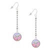 Delight Jewelry Silvertone Domed Multi Color PT Silver-tone Long Sparkle
