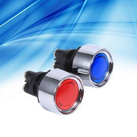 Starter Button Starter Start Button DC 12 V 50 A Engine Start Pressure Switch Boat, Multifunctional Vehicle Car Engine Start Button Ignition Switch (Red)