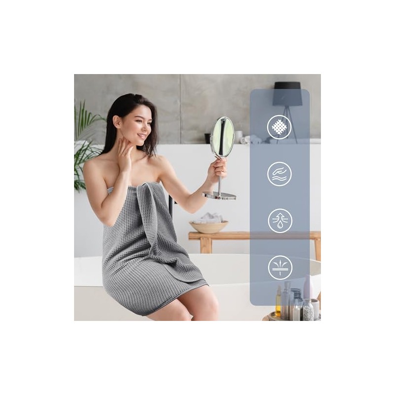 Polyte Set de 6 Toallas de Baño Microfibra Waffle Secado