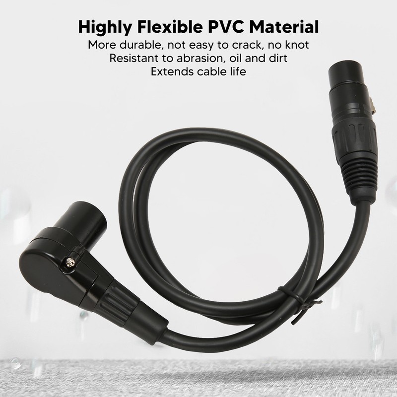 XLR to XLR Cable Elbow Male to Straight Female HiFi