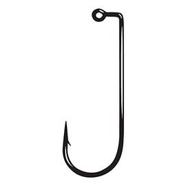 Gamakatsu 90 Degree Round Bend Heavy Wire Jig Hook-Pack of 25 (Black, 8/0)