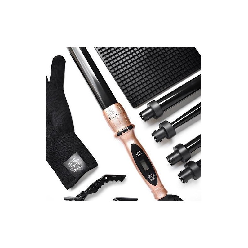 H2D Rose Gold X5 Professional Curling Wand