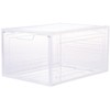 Carlo Milano Clear Stackable Shoe Box Shoe Storage Box Up