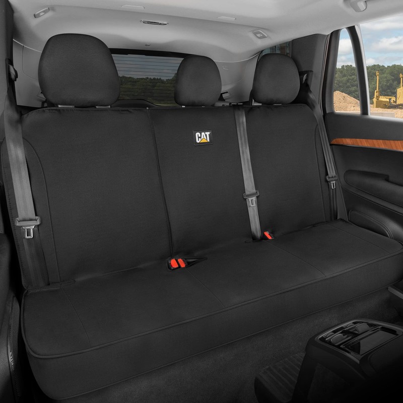 Cat Flexfit™ Black Rear Seat Cover for Car, SUV, &