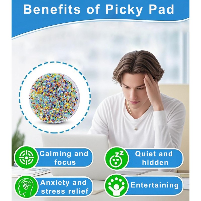 T TAKONE 2er Set Picky Pad Fidget – Wiederverwendbares Skin