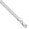 GlittersandGold Sterling Silver Rhodium-plated 5.75mm Flat Curb Chain Necklace