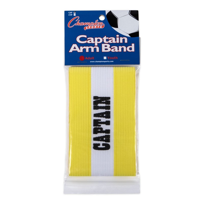 Champion Sports CAPYL Adult Captain Arm Band Yellow