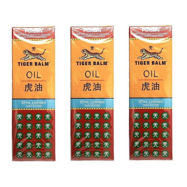 3 x 57ml TIGER BALM Oil Liniment ( Pain Relief Ointment )
